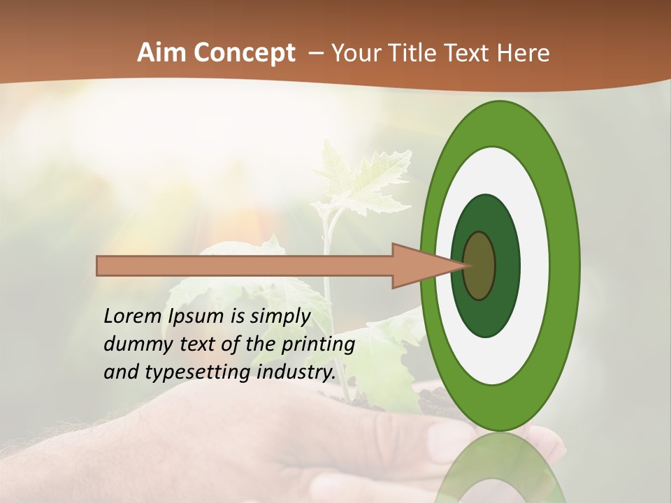 A Man Holding A Small Plant In His Hands PowerPoint Template