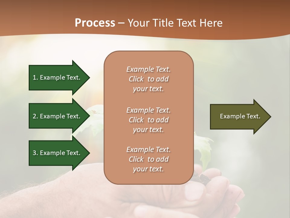 A Man Holding A Small Plant In His Hands PowerPoint Template