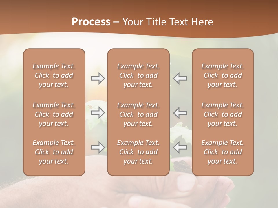 A Man Holding A Small Plant In His Hands PowerPoint Template