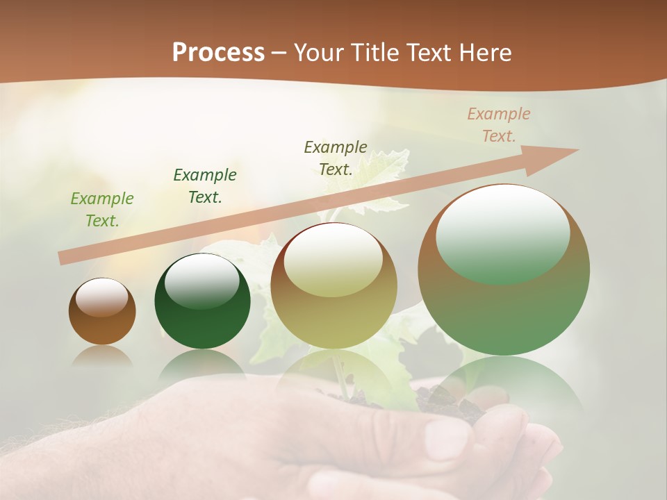 A Man Holding A Small Plant In His Hands PowerPoint Template