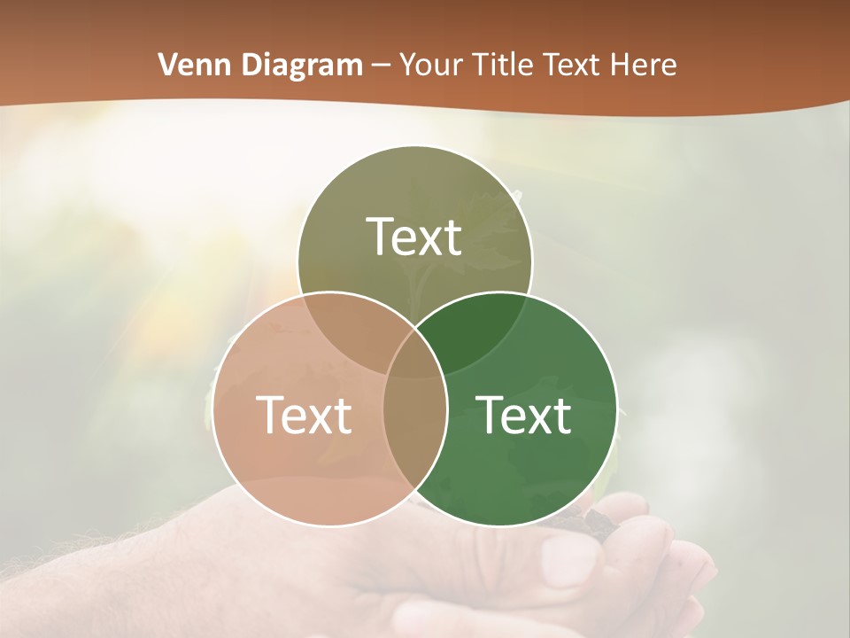 A Man Holding A Small Plant In His Hands PowerPoint Template