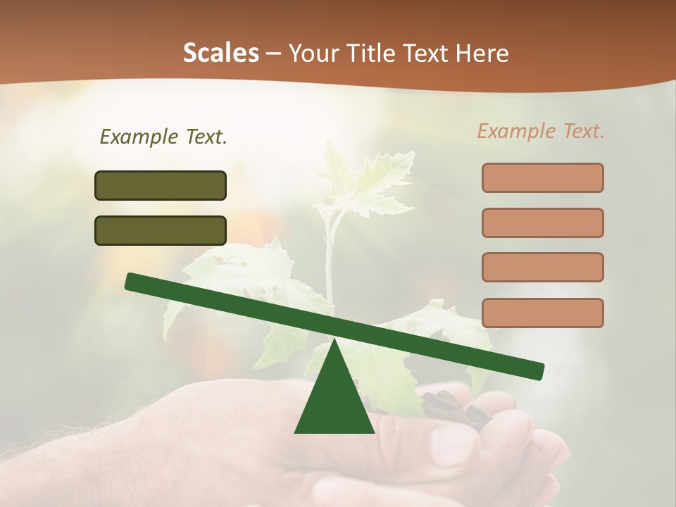 A Man Holding A Small Plant In His Hands PowerPoint Template