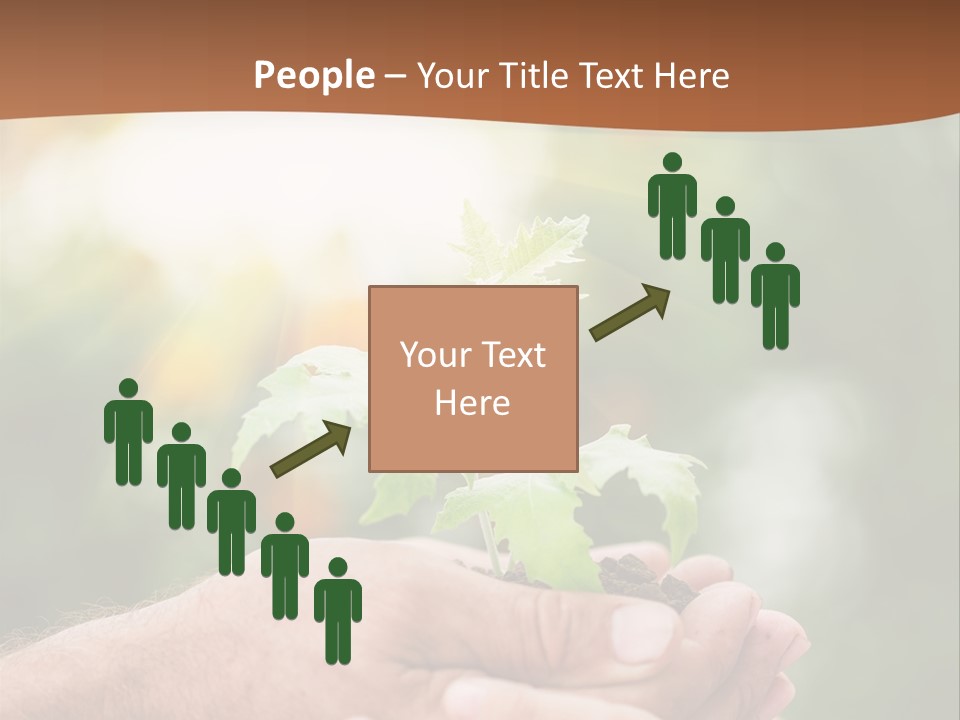 A Man Holding A Small Plant In His Hands PowerPoint Template