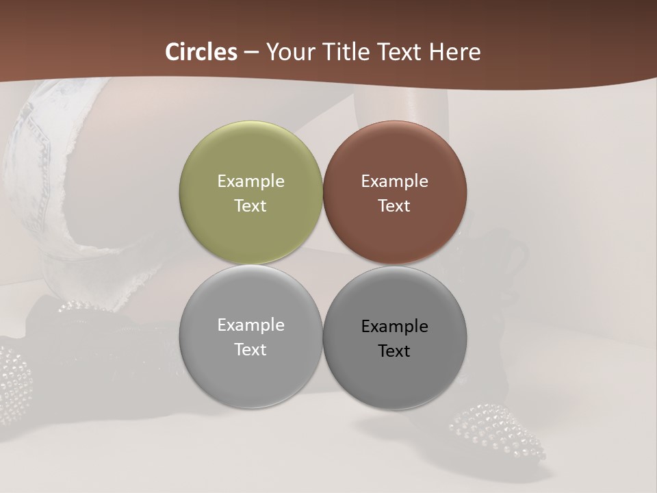 A Woman Sitting On A Couch With Her Legs Crossed PowerPoint Template