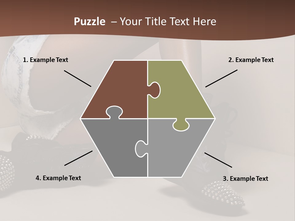 A Woman Sitting On A Couch With Her Legs Crossed PowerPoint Template