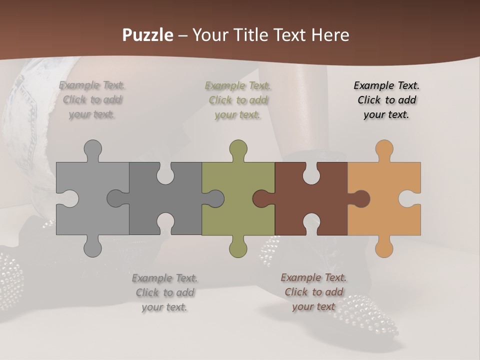 A Woman Sitting On A Couch With Her Legs Crossed PowerPoint Template