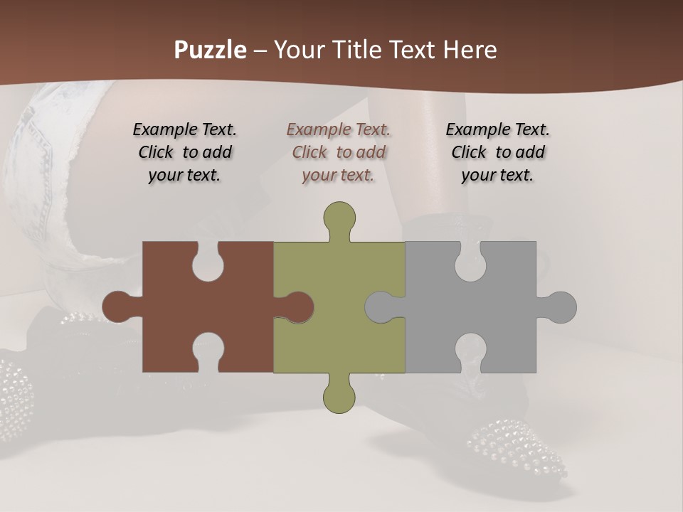 A Woman Sitting On A Couch With Her Legs Crossed PowerPoint Template