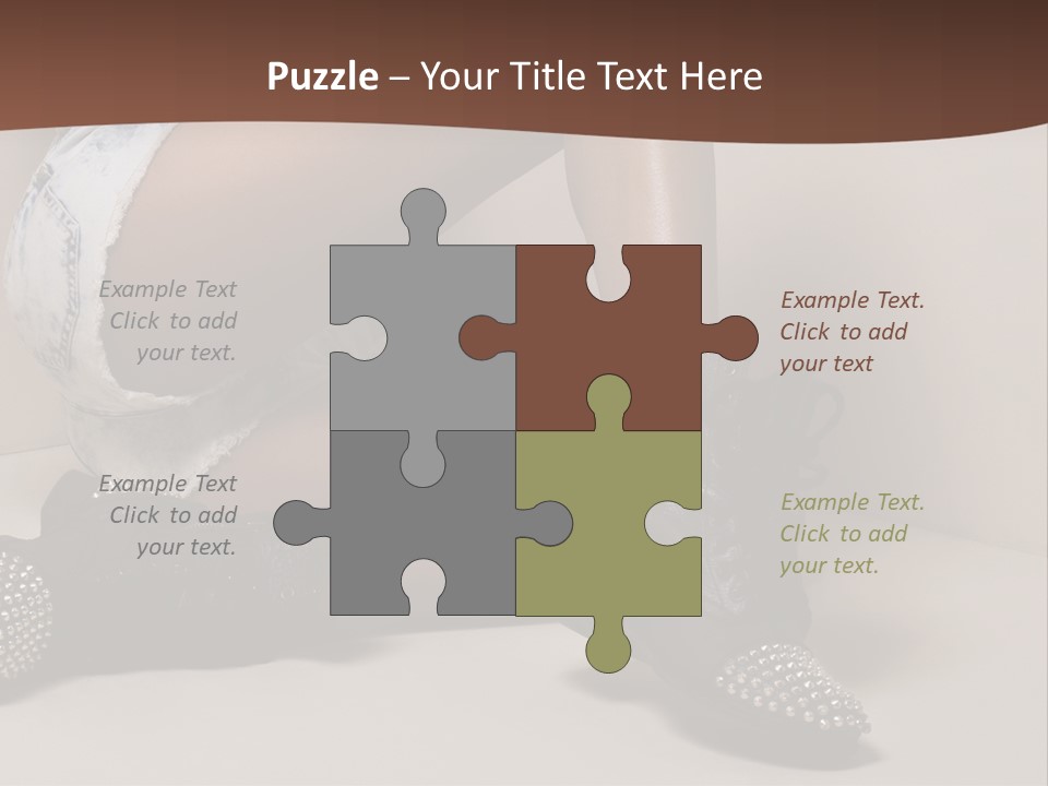 A Woman Sitting On A Couch With Her Legs Crossed PowerPoint Template