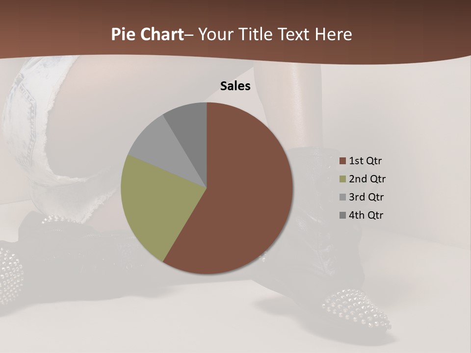 A Woman Sitting On A Couch With Her Legs Crossed PowerPoint Template