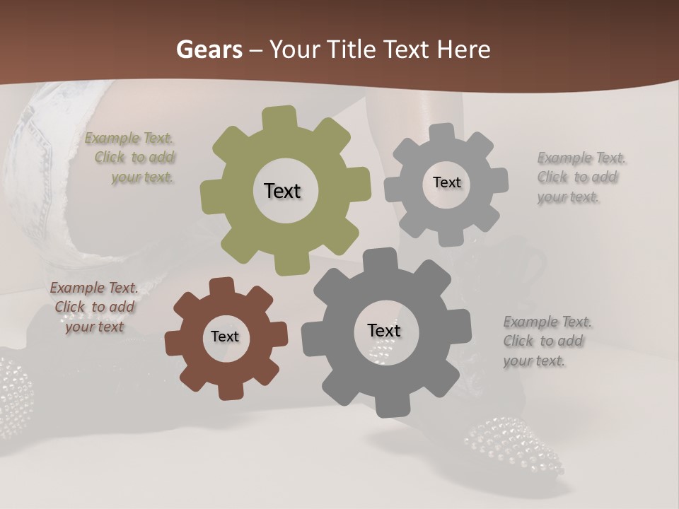 A Woman Sitting On A Couch With Her Legs Crossed PowerPoint Template