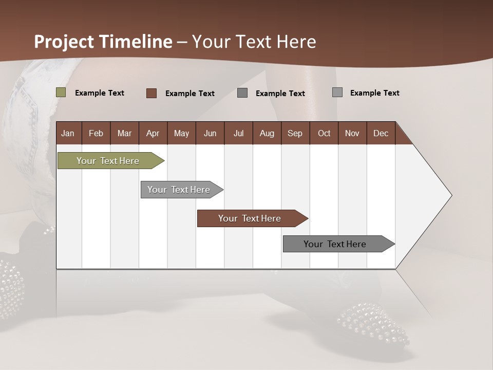 A Woman Sitting On A Couch With Her Legs Crossed PowerPoint Template