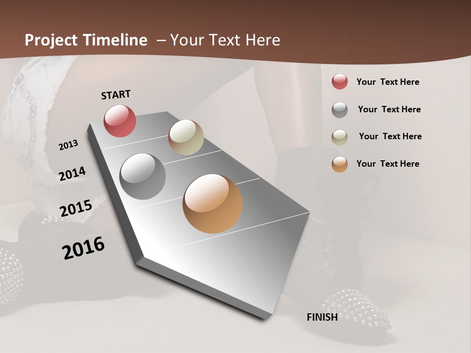 A Woman Sitting On A Couch With Her Legs Crossed PowerPoint Template