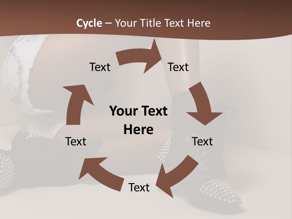 A Woman Sitting On A Couch With Her Legs Crossed PowerPoint Template