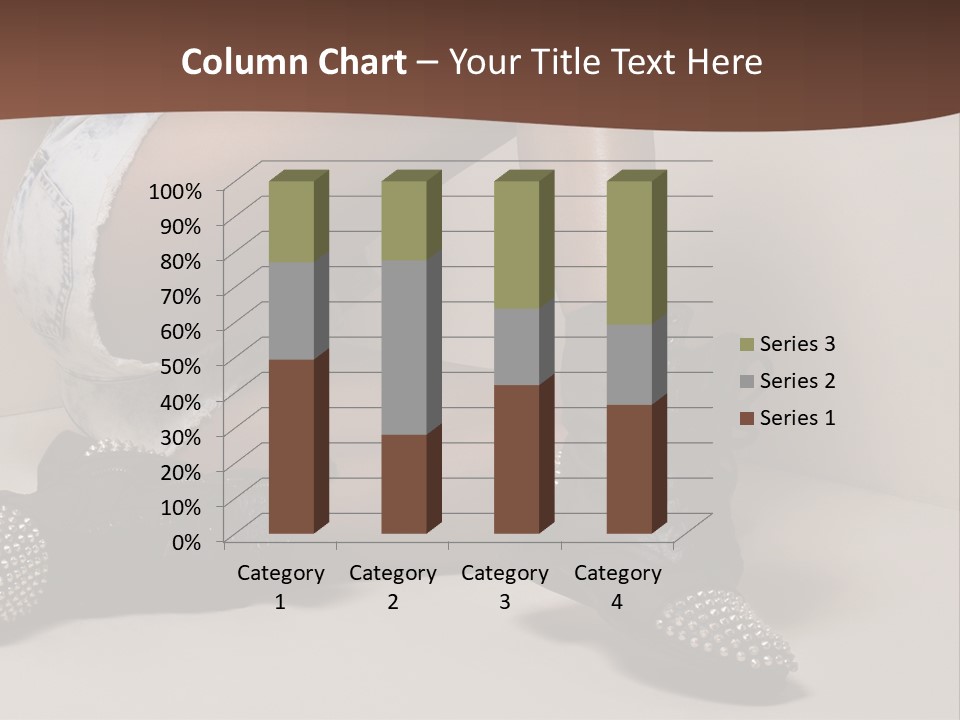 A Woman Sitting On A Couch With Her Legs Crossed PowerPoint Template