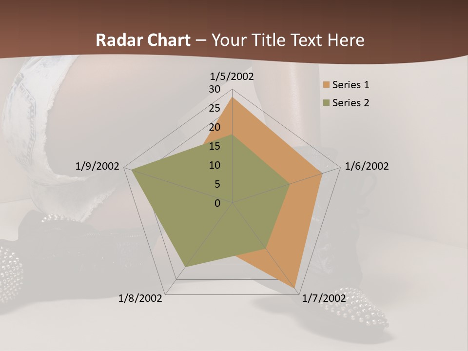 A Woman Sitting On A Couch With Her Legs Crossed PowerPoint Template