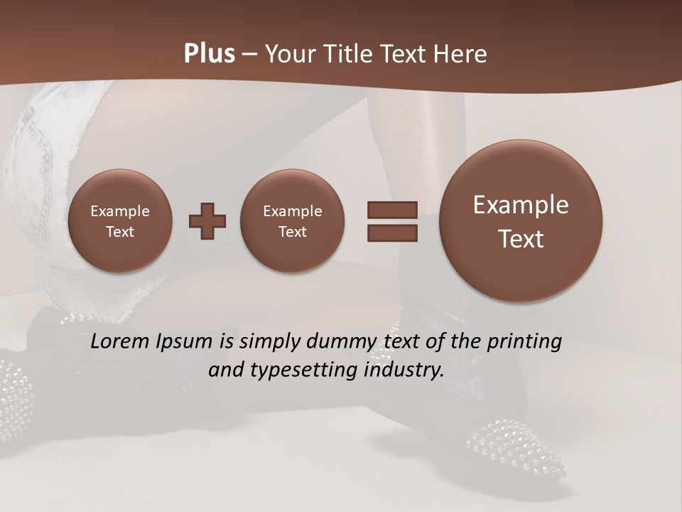 A Woman Sitting On A Couch With Her Legs Crossed PowerPoint Template