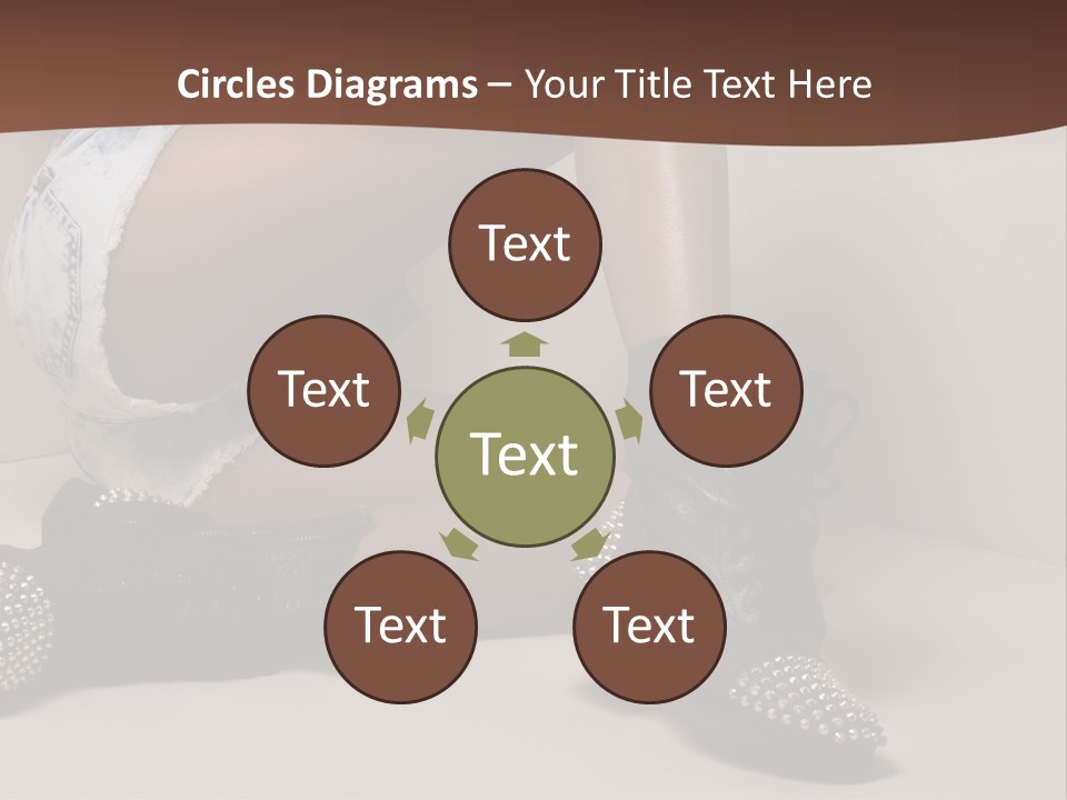 A Woman Sitting On A Couch With Her Legs Crossed PowerPoint Template