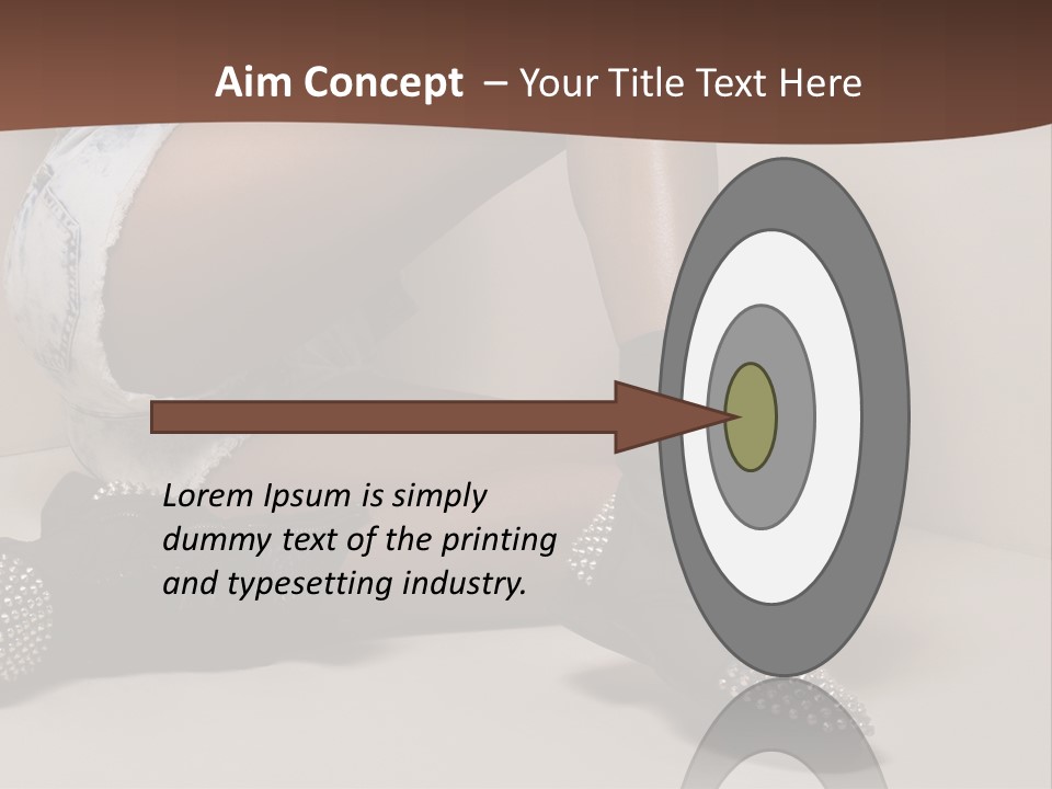 A Woman Sitting On A Couch With Her Legs Crossed PowerPoint Template