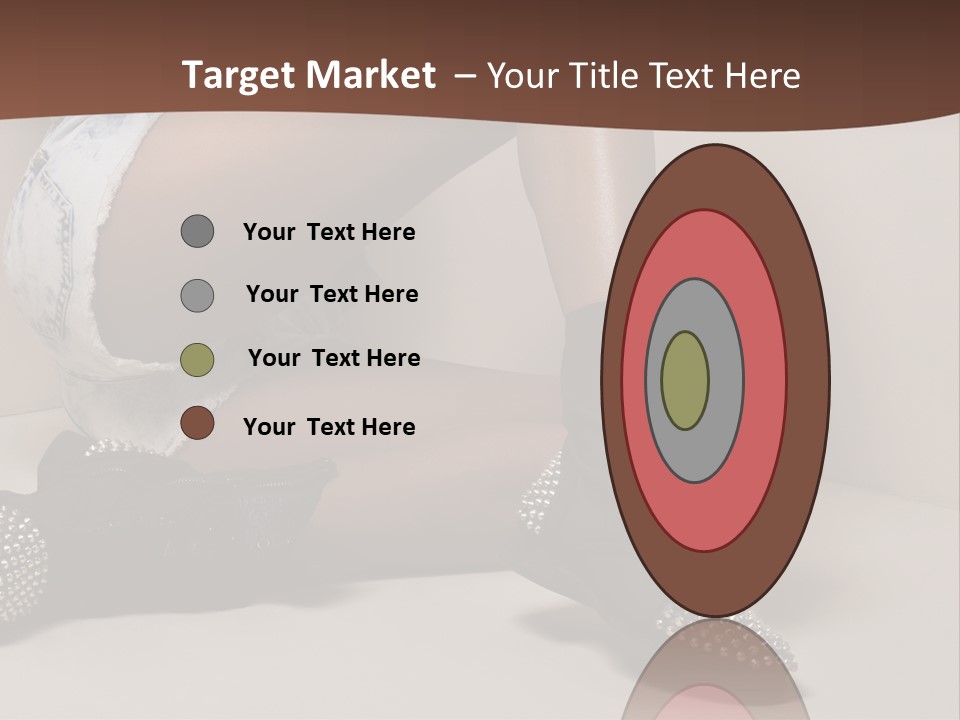 A Woman Sitting On A Couch With Her Legs Crossed PowerPoint Template