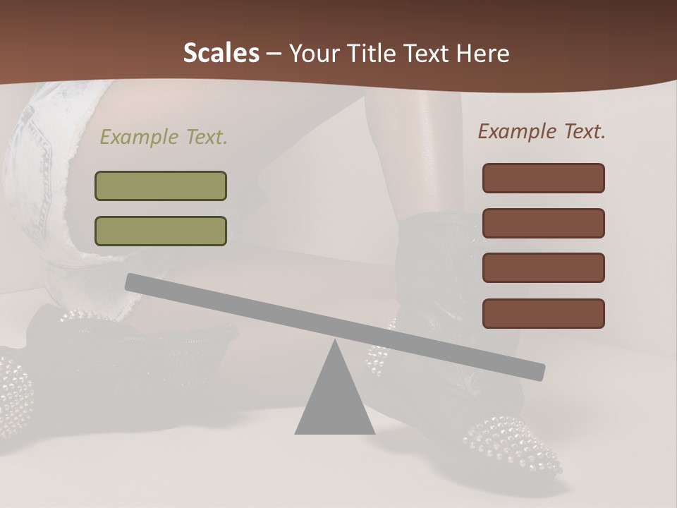 A Woman Sitting On A Couch With Her Legs Crossed PowerPoint Template