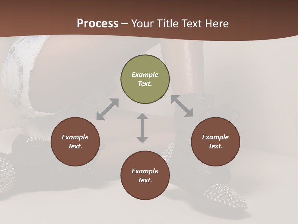 A Woman Sitting On A Couch With Her Legs Crossed PowerPoint Template