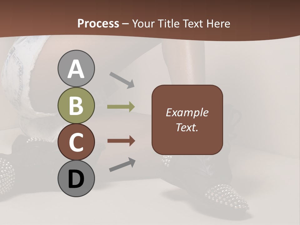 A Woman Sitting On A Couch With Her Legs Crossed PowerPoint Template