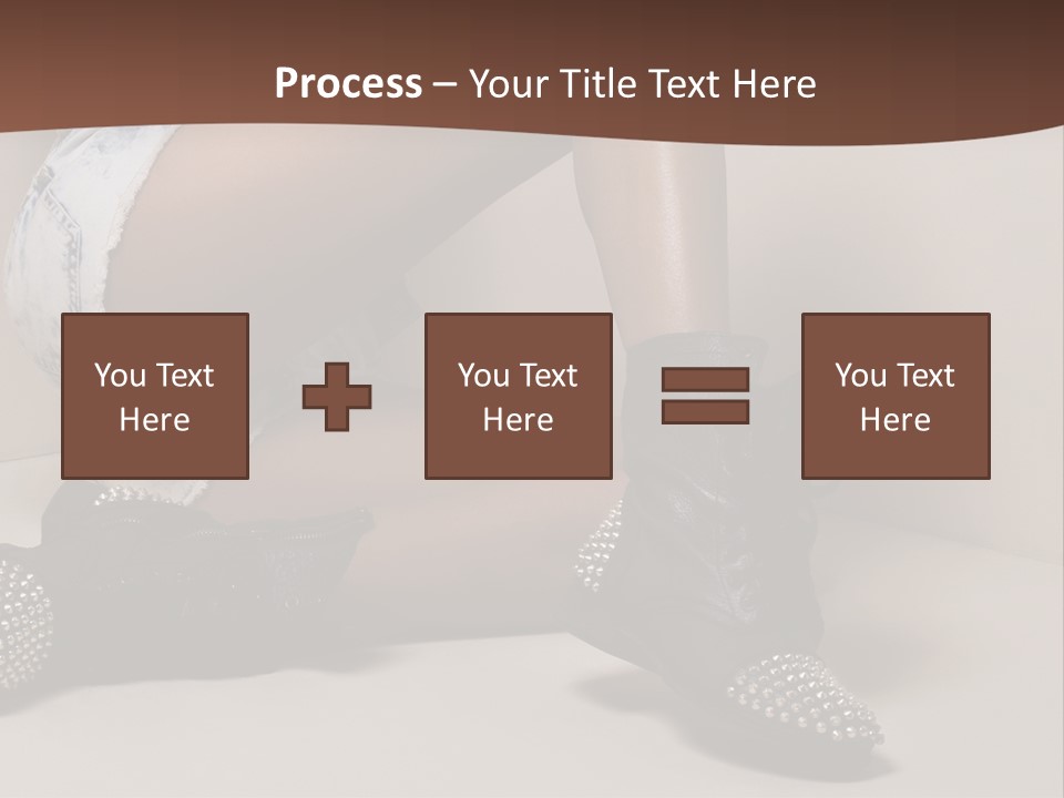 A Woman Sitting On A Couch With Her Legs Crossed PowerPoint Template