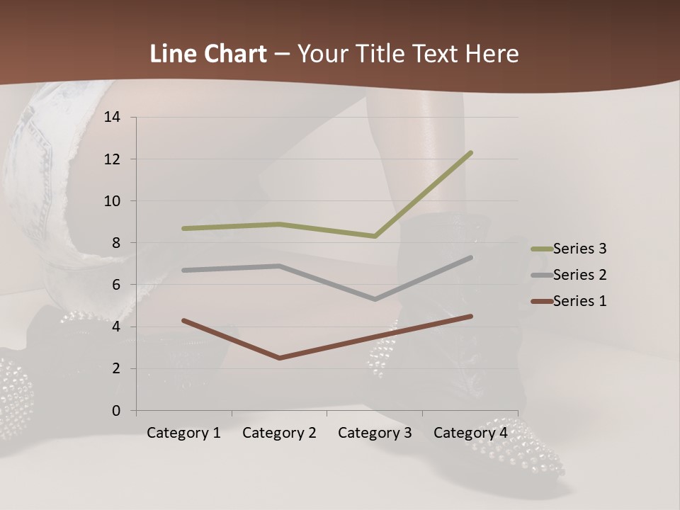 A Woman Sitting On A Couch With Her Legs Crossed PowerPoint Template
