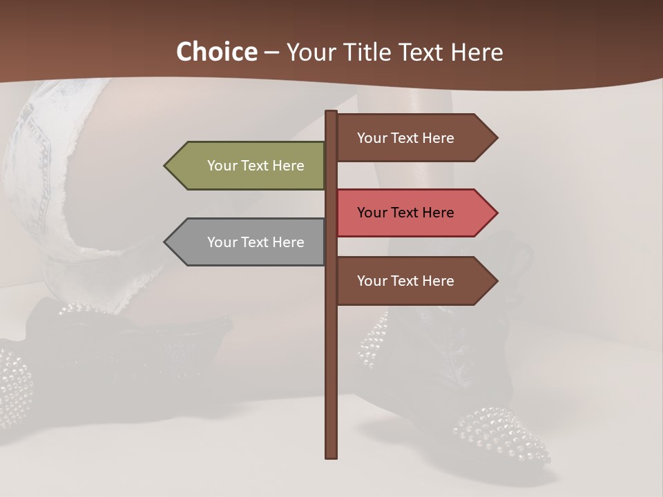A Woman Sitting On A Couch With Her Legs Crossed PowerPoint Template