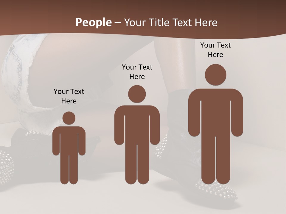 A Woman Sitting On A Couch With Her Legs Crossed PowerPoint Template