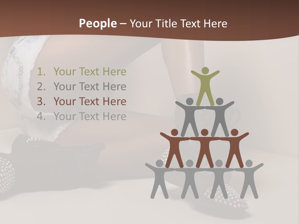 A Woman Sitting On A Couch With Her Legs Crossed PowerPoint Template