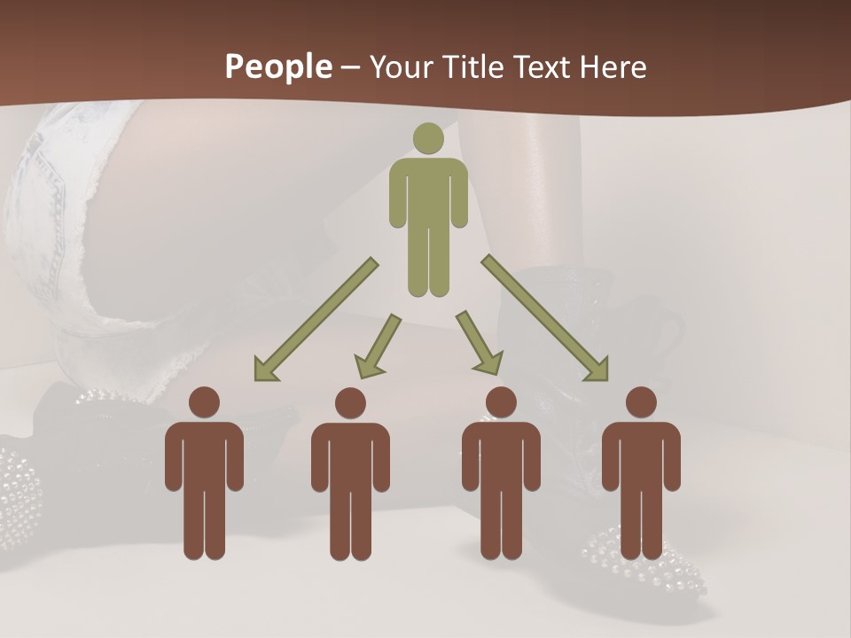 A Woman Sitting On A Couch With Her Legs Crossed PowerPoint Template