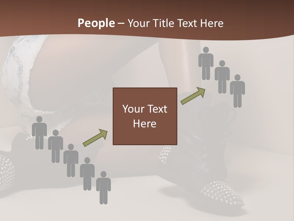 A Woman Sitting On A Couch With Her Legs Crossed PowerPoint Template