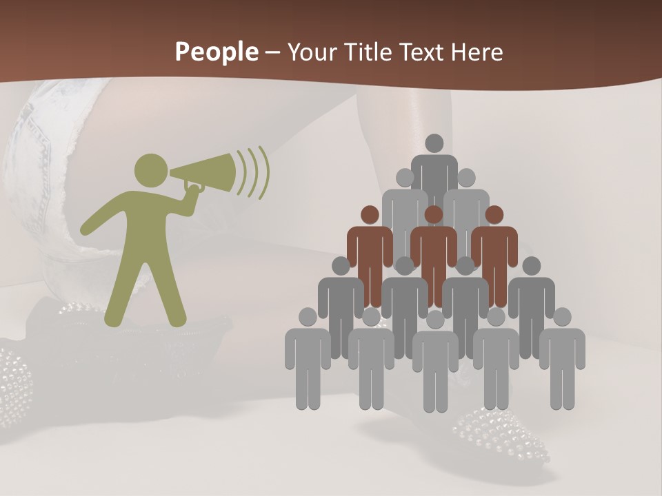 A Woman Sitting On A Couch With Her Legs Crossed PowerPoint Template