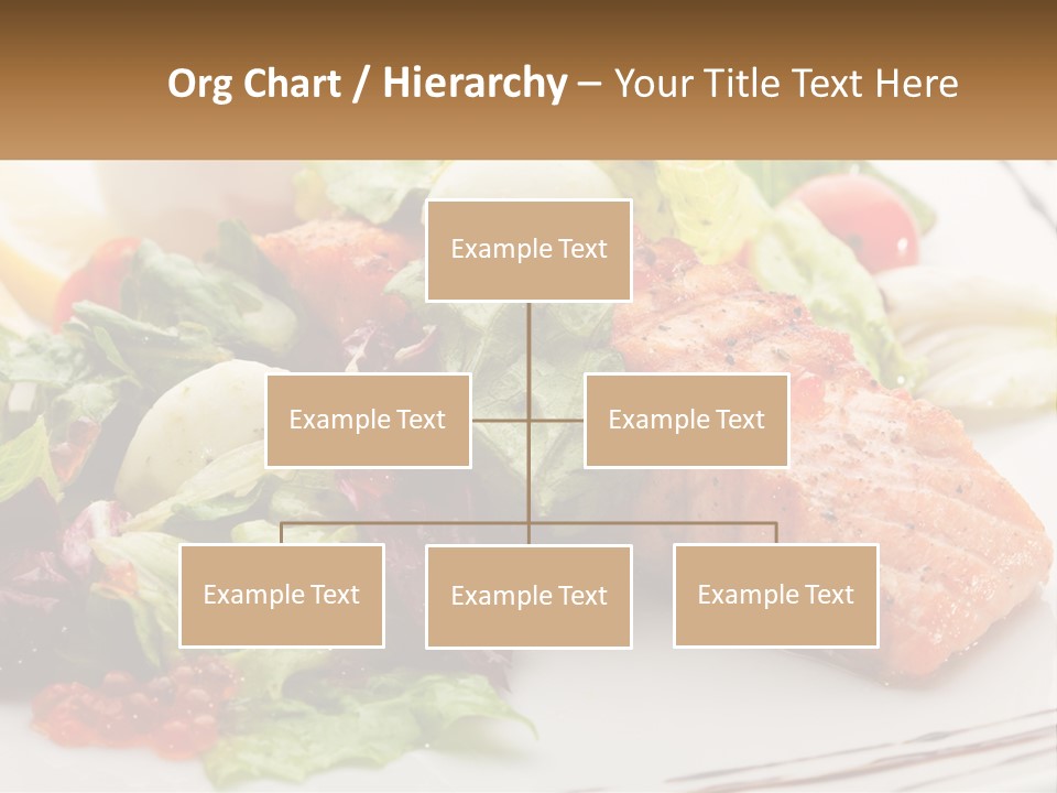 A White Plate Topped With A Salad And Salmon PowerPoint Template