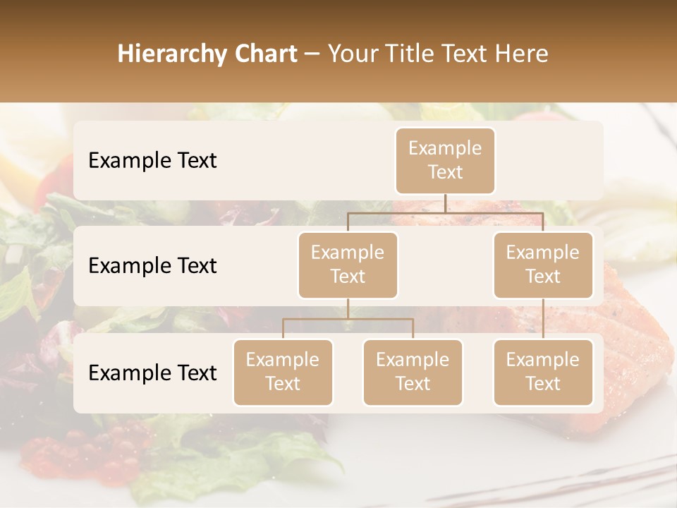 A White Plate Topped With A Salad And Salmon PowerPoint Template