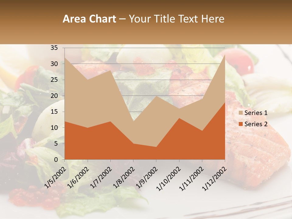 A White Plate Topped With A Salad And Salmon PowerPoint Template