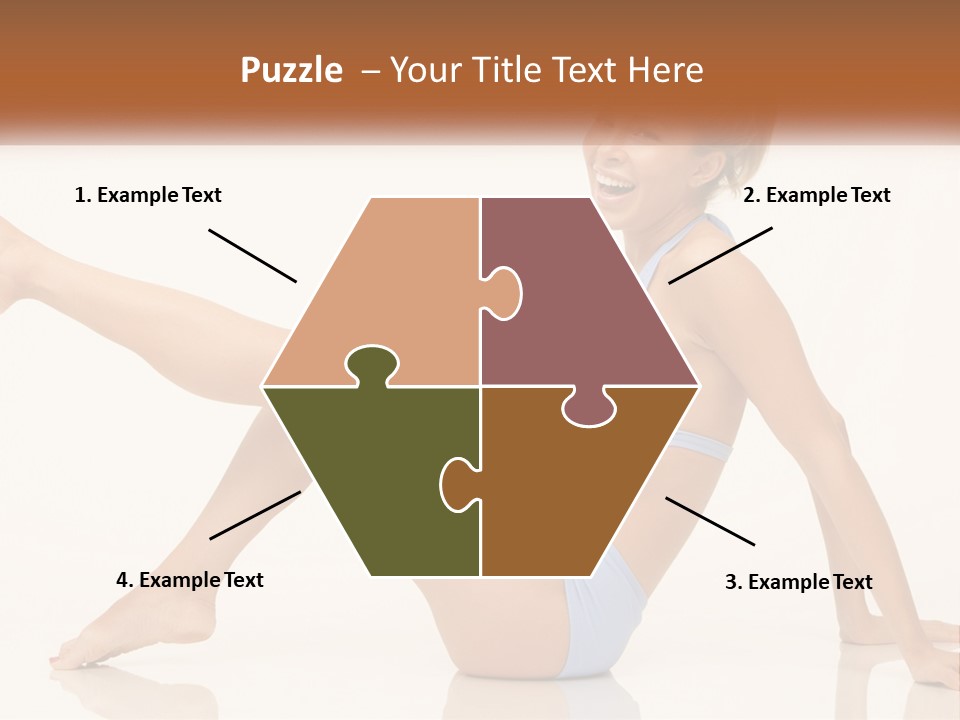 A Woman In A Blue Bikini Sitting On The Floor PowerPoint Template