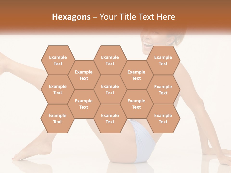 A Woman In A Blue Bikini Sitting On The Floor PowerPoint Template