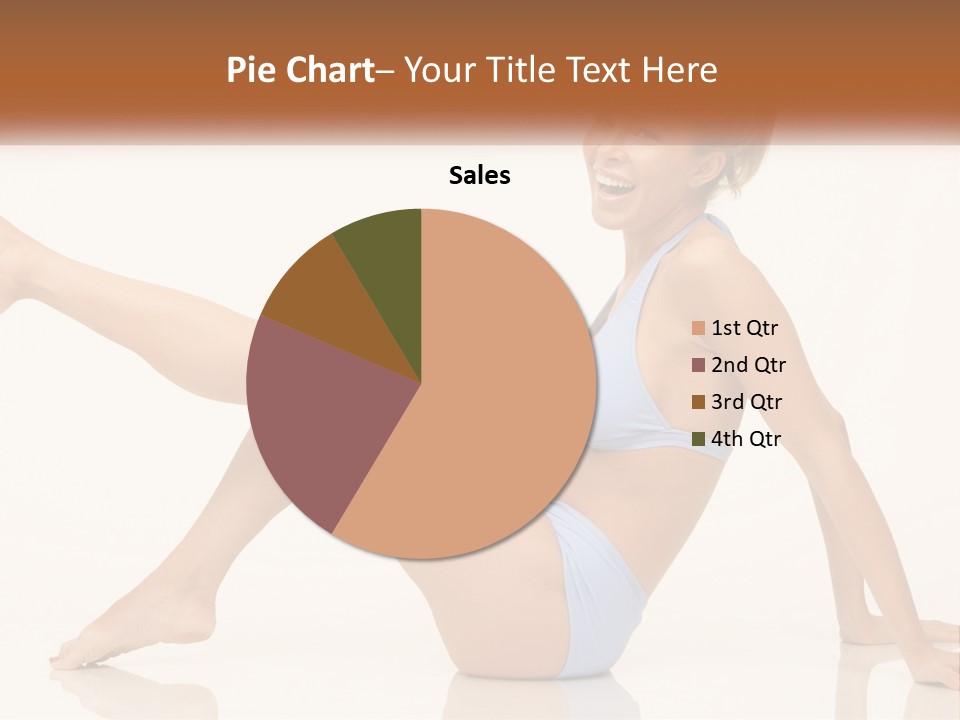 A Woman In A Blue Bikini Sitting On The Floor PowerPoint Template