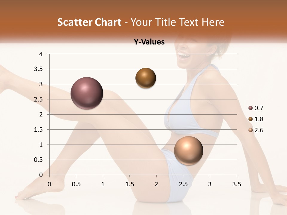 A Woman In A Blue Bikini Sitting On The Floor PowerPoint Template