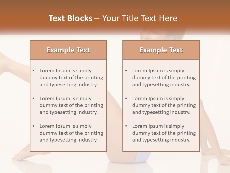 A Woman In A Blue Bikini Sitting On The Floor PowerPoint Template