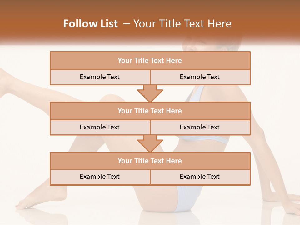 A Woman In A Blue Bikini Sitting On The Floor PowerPoint Template