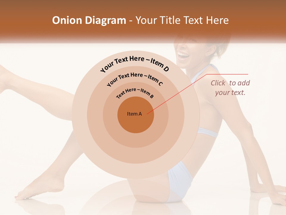 A Woman In A Blue Bikini Sitting On The Floor PowerPoint Template