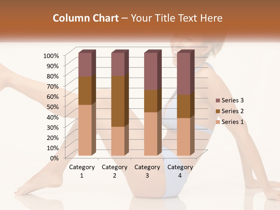 A Woman In A Blue Bikini Sitting On The Floor PowerPoint Template