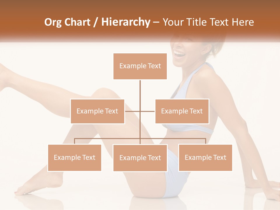 A Woman In A Blue Bikini Sitting On The Floor PowerPoint Template