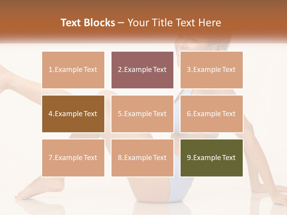 A Woman In A Blue Bikini Sitting On The Floor PowerPoint Template