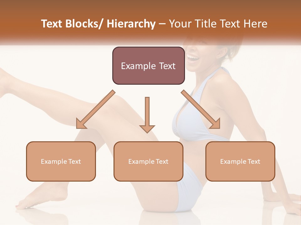 A Woman In A Blue Bikini Sitting On The Floor PowerPoint Template