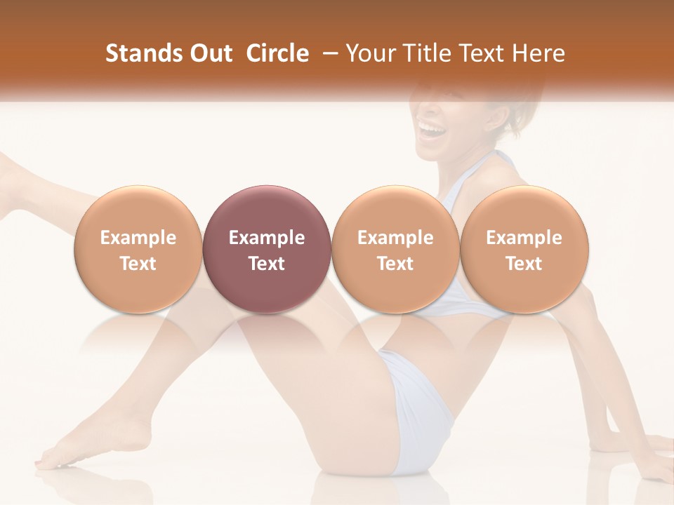 A Woman In A Blue Bikini Sitting On The Floor PowerPoint Template