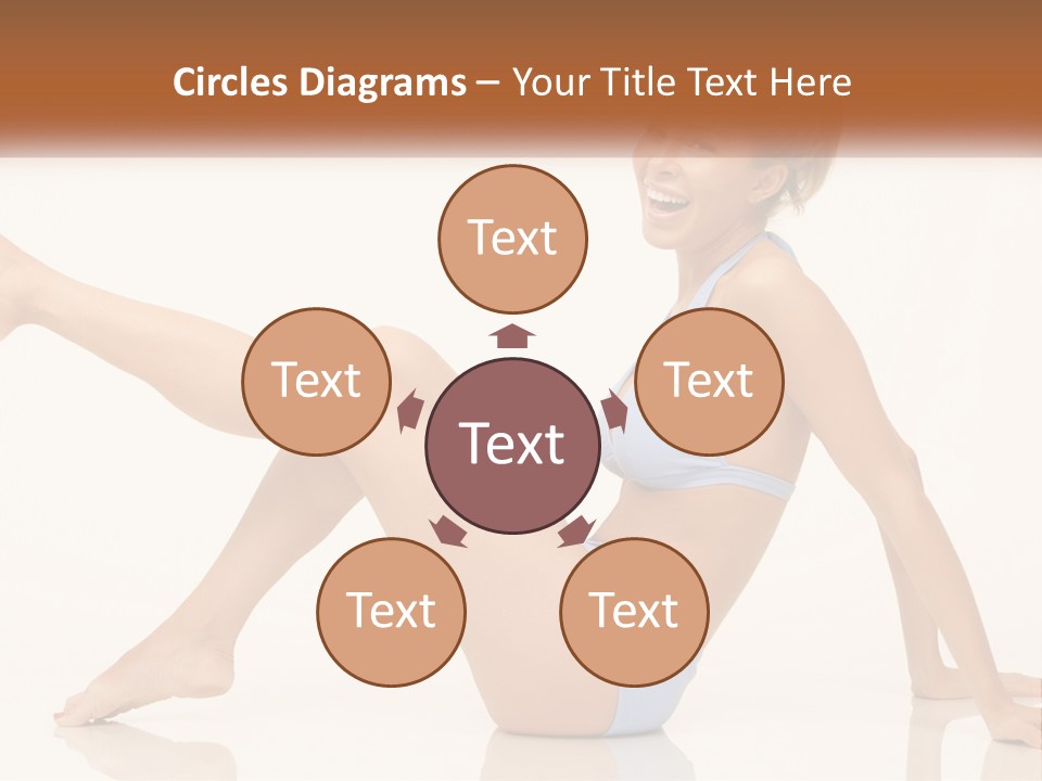 A Woman In A Blue Bikini Sitting On The Floor PowerPoint Template